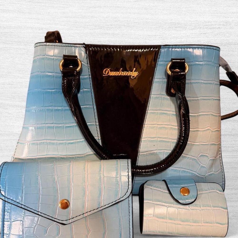 Vintage Danbaoly blue shoulder bag set